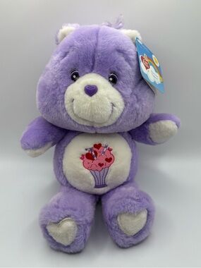 VTG 2003 Care Bears Share Bear Plush by Carlton Cards 20th Anniversary 13" NWT